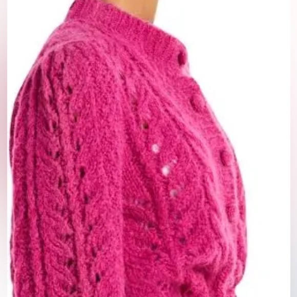 LoveShackFancy Pink Cable Knit Cardigan - Picture 10 of 14